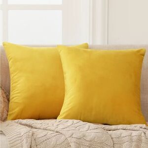 TELERIE VISCONTI VENETIAN VELVET ITALIAN LUXURY PILLOW 20" x 20" SHAM YELLOW